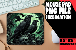 Cheerful Mouse Pad PNG Style, Horror Halloween Product Image 1