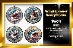 Scary Shark Wind Spinner Sublimation - 04 Variations Product Image 1