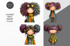 Whimsical Girl Clipart Product Image 1