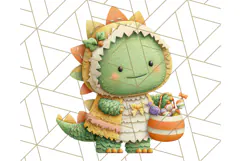Kawaii Halloween Clipart Cute Kids and Candy Elements Png Product Image 2
