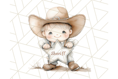 Cowboy Clipart PNG, Kid Western Country Graphic Product Image 2