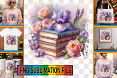 Joyful PNG Designs for Gifts, Book and flower Product Image 1