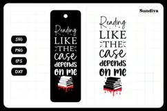 True Crime Bookmark Saying SVG | Like The Case Depends On Me Product Image 3