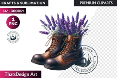 Lavender Clipart PNG, French Country Botanical sublimation Product Image 1