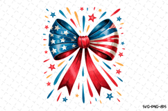 USA Bow Svg | 4th of July Svg | Svg Cut Files Product Image 1