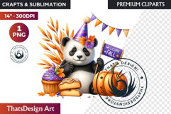 Autumn Cute animals with sign clipart Pumpkin thanksgiving Product Image 1