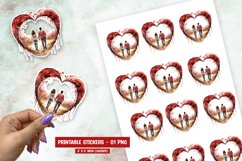 Watercolor valentine day couple sticker png Product Image 1