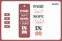 Bookmark Saying SVG | Funny Book Lovers - I Turned In Product Image 3