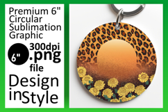 Whimsical Circle Design Car Coaster , Leopard Print Product Image 1