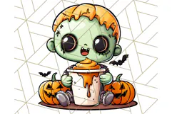 Monster Café Halloween PNG Clipart, Coffee Holiday Clip Art Product Image 2