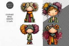 Whimsical Girl Clipart Product Image 1