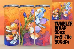 Bright Flower Tumbler Wrap Designs for 20oz Product Image 1