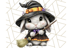 Halloween Bunny Clipart, Cute Bunnies in Costumes PNG Product Image 2