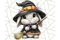 Halloween Bunny Clipart, Cute Bunnies in Costumes PNG Product Image 2