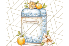 Mediterranean Cottagecore Kitchen PNG Clipart with Lemons Product Image 2