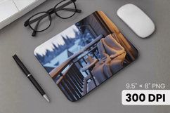 Winter Wonderland Snowflake PNG, Icy Tree Mouse Pad Design Product Image 1