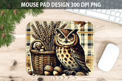 Owl Mouse pad Sublimation - Thanksgiving PNG Design Product Image 1
