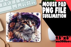 Whimsical Kitty Humor Sublimation Mousepad PNG Product Image 1