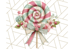 Pastel Christmas Clipart, Mint and Blush Holiday PNG Product Image 2