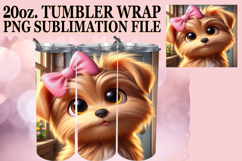 RADIANT DAYS 20oz TUMBLER WRAP, 3D Dog Product Image 1