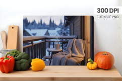 Winter Christmas Wonderland Cutting Board PNG Sublimation Product Image 1