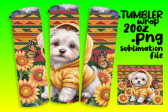 Colorful 20oz Tumbler Template , Cute Dog Product Image 1