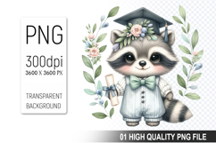 Graduation Animals Clipart PNG Bundle, High Quality PNG File Product Image 17