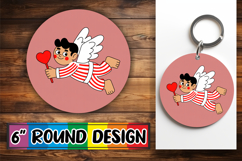 Bright Round Designs for Kids PNG, Cupid Product Image 1