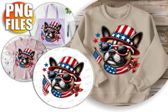 Dazzling Tote Bag Designs PNG, American Dog Product Image 1