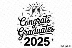 Congrats Graduate 2025 svg | Graduation Svg | Svg Files Product Image 1