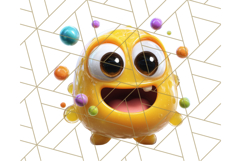 Slime Monster Clipart, Colorful Goo Graphics Png Product Image 2