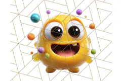 Slime Monster Clipart, Colorful Goo Graphics Png Product Image 2