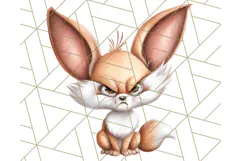 Adorable Angry Animals Clipart PNG, Cute Moody Faces Png Product Image 2