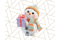 Adorable Snowman Character PNG Clipart Product Image 2