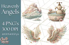 Heavenly Angel Clipart and Clip Art for Christian Christmas Product Image 1