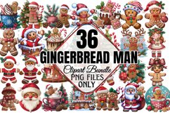 Gingerbread Man Clipart Bundle PNG Product Image 1