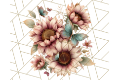 Sunflower and Butterfly PNG Clipart, Bright Jewel Tones Png Product Image 2