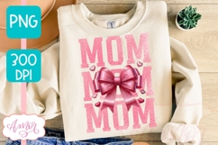Mom sublimation PNG | Pink coquette bow sublimation PNG Product Image 1