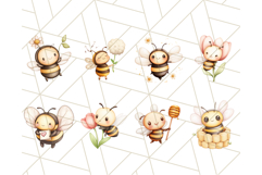 Cute Bee Clipart PNG, Adorable Bumblebee Illustrations Product Image 2