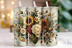 Flowers Tumbler Wrap | Sublimation | Tumblers Product Image 1