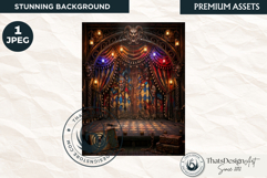 Horrific Carnival Backdrop Creepy Circus Halloween Product Image 1