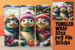 VIBRANT 20oz Tumbler Artwork for DIY , Cute Xmas Product Image 1