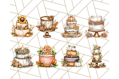Fall Cake Clipart PNG, Autumn Cakes With Pumpkins Product Image 2