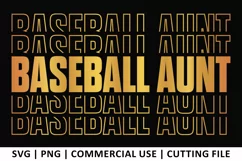 Baseball Aunt SVG | Stacked SVG Product Image 1