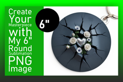 Lovely Round Design Sublimation Template , 3D Heart Product Image 1