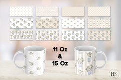 12 Watercolor Flowers Mug Sublimation PNG Bundle, Mug Wrap Product Image 2