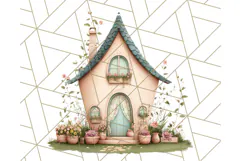 Whimsical Cottagecore Cottage PNG Clipart, Fairy House Png Product Image 2