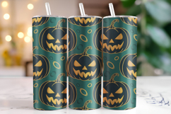 Halloween Pumpkin Tumbler Wrap | Sublimation | Tumblers Product Image 1