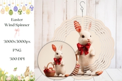 Easter Bunny Wind Spinner, Easter Basket Wind Spinner PNG Product Image 1
