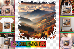 Vibrant TOTE BAG Gift PNG, Autumn Product Image 1